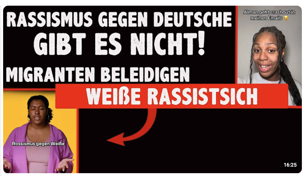 Migranten erklären Rassismus gegen Weiße gibt es nicht! Wenn Migranten rassistisch sprechen!