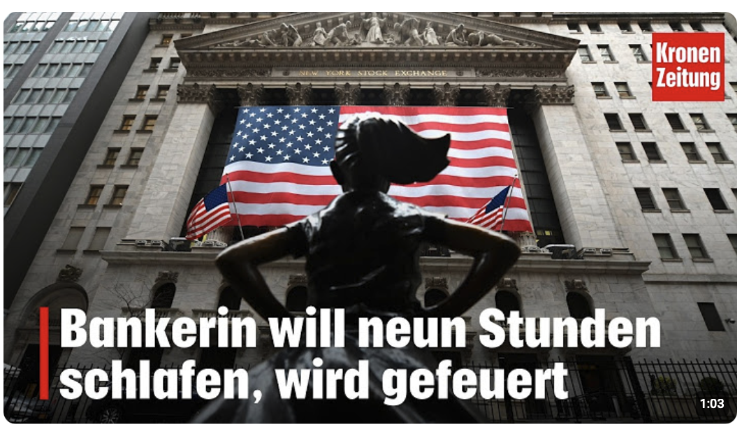 Bankerin will neun Stunden schlafen, wird gefeuert | krone.tv NEWS