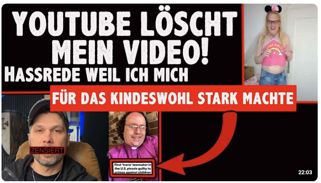 YouTube löscht mein Video! Zensiert wegen Hassrede mein STATEMENT