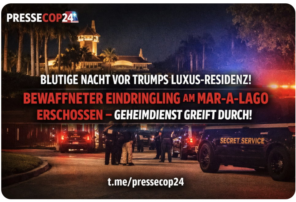 BLUTIGE NACHT VOR TRUMPS LUXUS-RESIDENZ! BEWAFFNETER EINDRINGLING AM MAR-A-LAGO ERSCHOSSEN – GEHEIMDIENST GREIFT DURCH