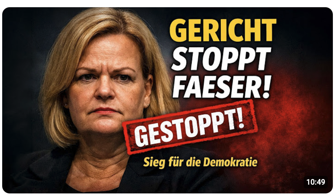 GERICHT STOPPT FAESER  AfD IST NICHT RECHTSEXTREM