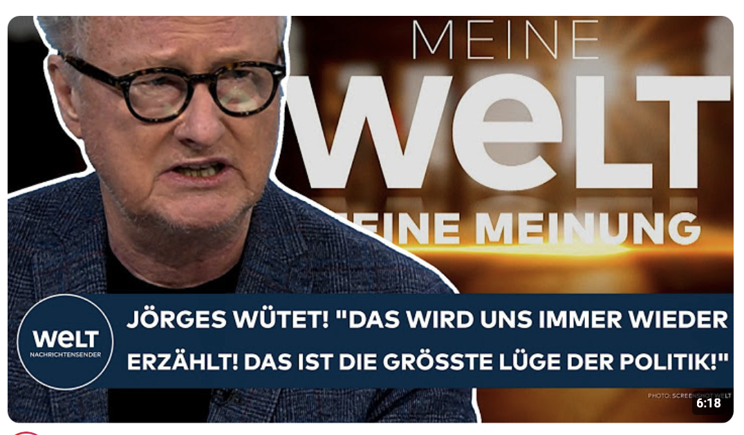 DEUTSCHLAND: Jörges wütet! „Das wird uns immer wieder erzählt! Das ist die größte Lüge der Politik!“