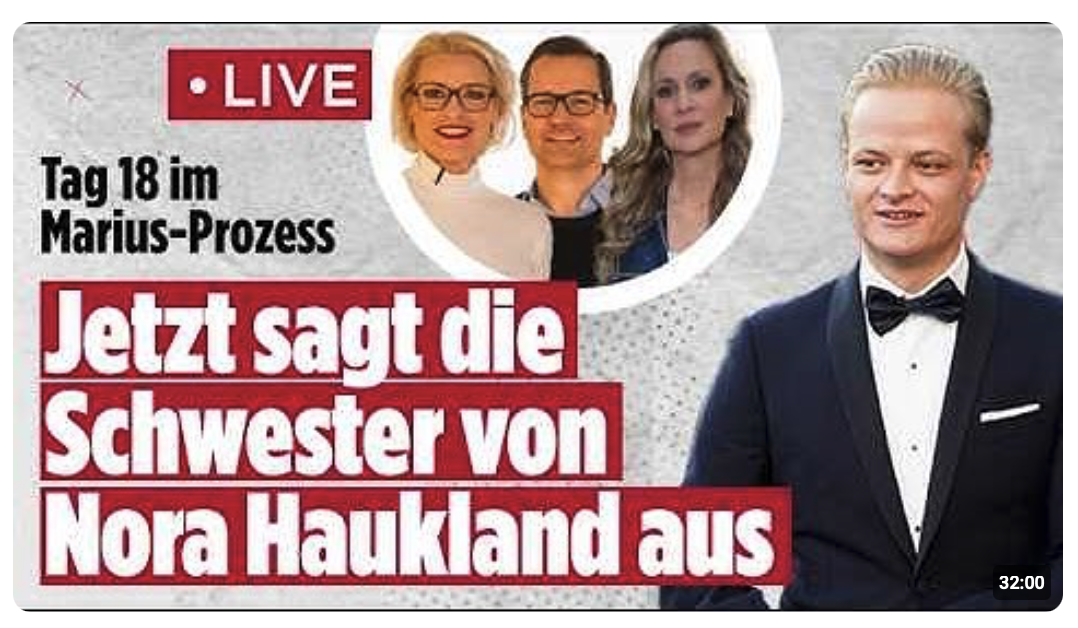 Tag 18 im Marius-Prozess: Jetzt sagt die Schwester von Nora Haukland aus | BILD LIVE