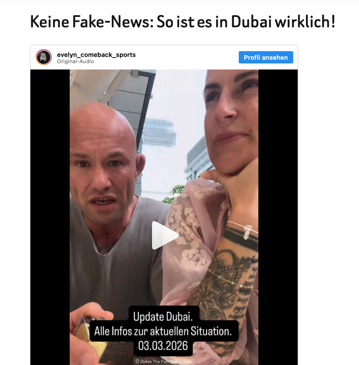 Keine Fake-News: So ist es in Dubai wirklich!