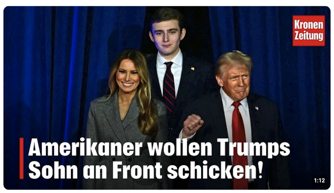 Amerikaner wollen Trumps Sohn an Front schicken! | krone.tv NEWS