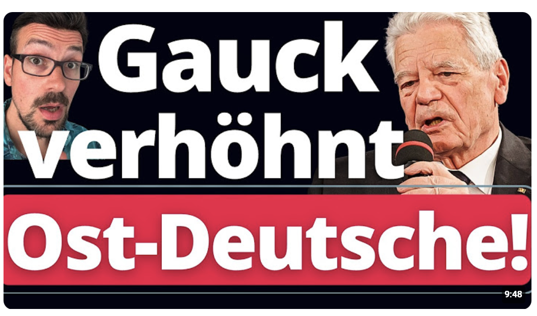 GAUCK vs. OSTDEUTSCHLAND – Diese Aussagen sprengen jede Grenze!