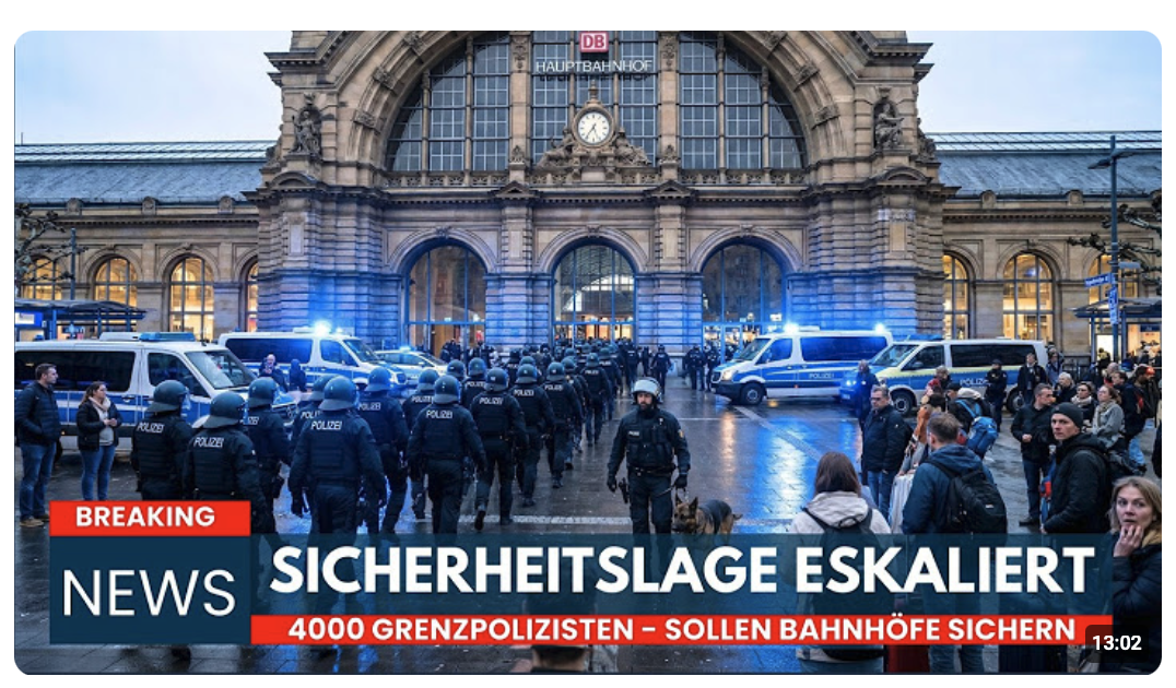 GROSSAUFGEBOT  4000 Grenzpolizisten sollen Bahnhöfe sichern!