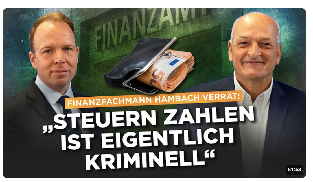Enteignung & Korruption! „Heute noch Steuern zu zahlen ist eigentlich kriminell.“