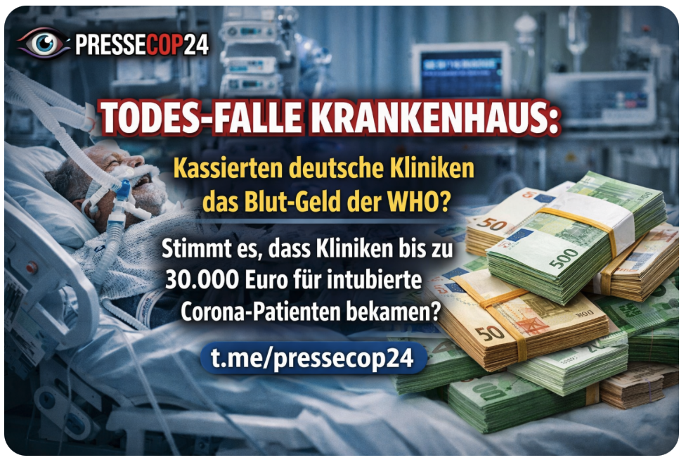 TODES-FALLE KRANKENHAUS: Kassierten deutsche Kliniken das Blut-Geld der WHO?