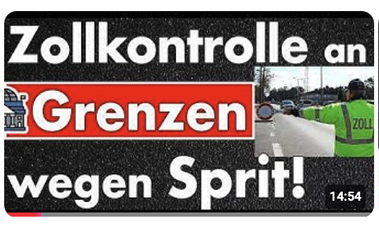 Klingbeil lässt Zoll Grenze kontrollieren! Billiger Sprit wird nachbesteuert! Sie hassen uns!