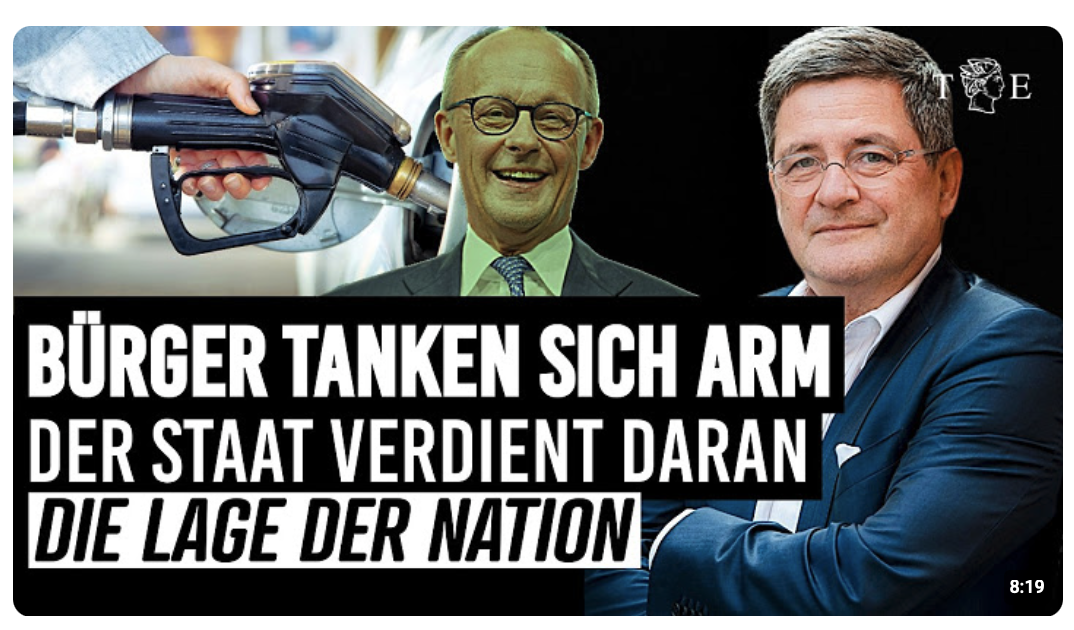 Ausgepresst: Die Bürger tanken sich arm, die Politik verdient daran | Lage der Nation Roland Tichy