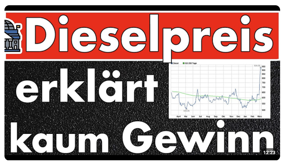 Ölkonzern verdient Cents am Diesel, Staat kassiert über 1 Euro! Bundeskartellamt sucht Schuldigen!