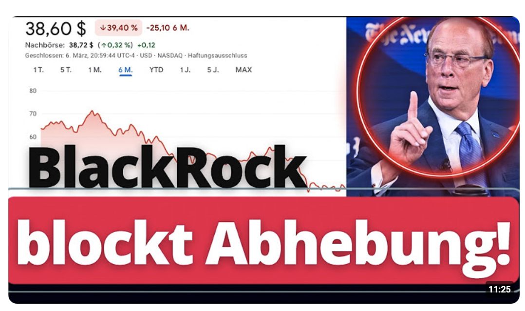 BlackRock STOPPT Auszahlungen! Anleger kommen nicht mehr an ihr Geld! Dieser Fonds betroffen!
