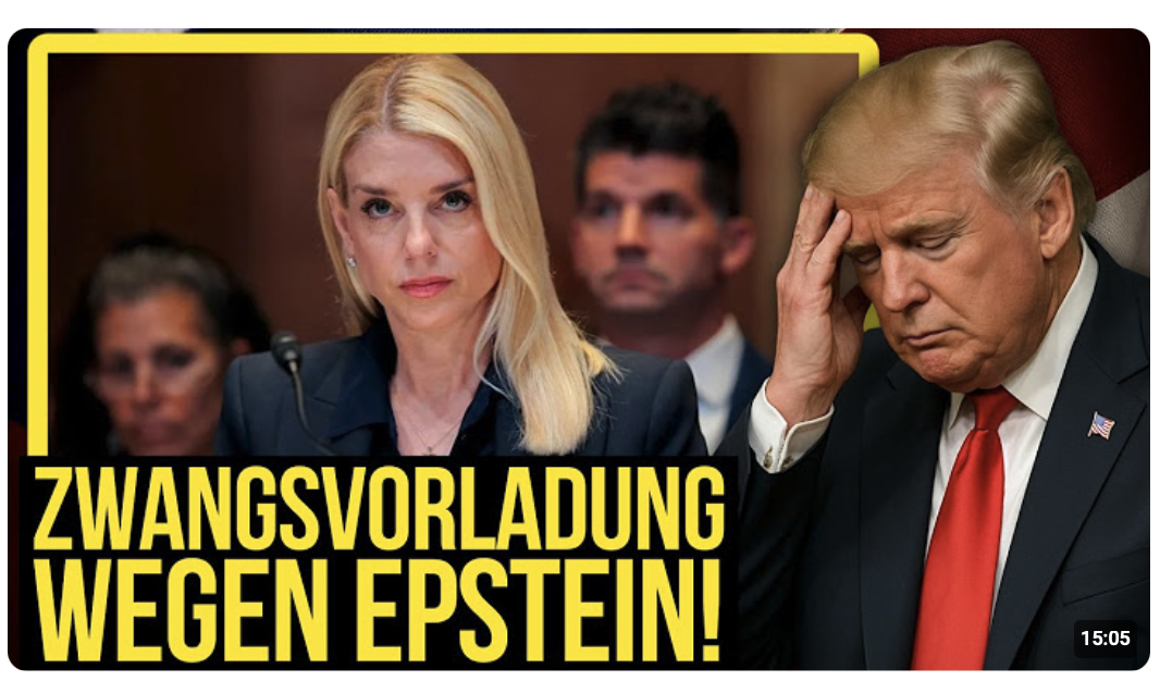 Zwangsvorladung wegen Epstein: Jetzt wird es brenzlig fuer Trumps Justizministerin!