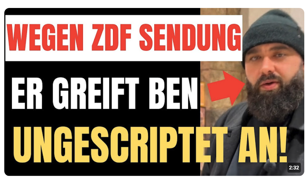 MIGRANT aus der ZDF Sendung greift BEN UNGESCRIPTET AN! Kann ich so nicht stehen lassen!