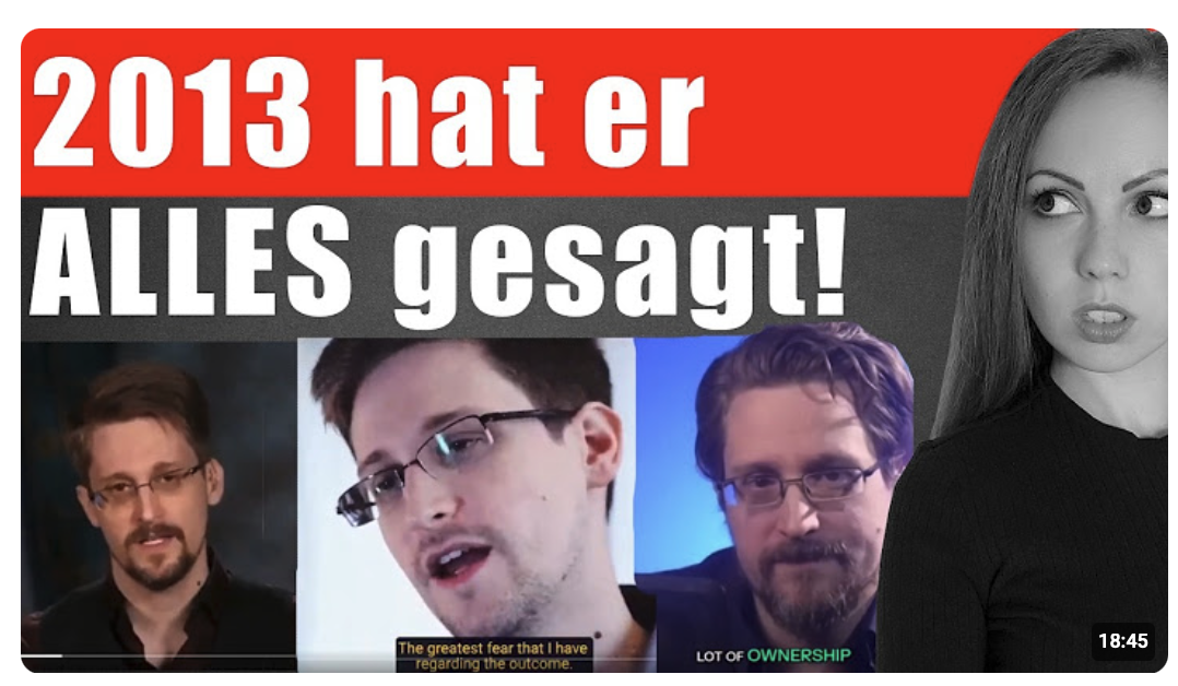 Edward Snowden hat GENAU gesagt, was JETZT geschieht!