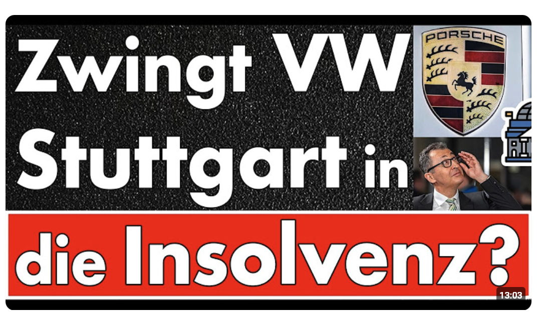 VW lässt Bombe platzen: Porsche -98% Gewinn wird Stuttgart in die Insolvenz treiben! Kernschmelze!