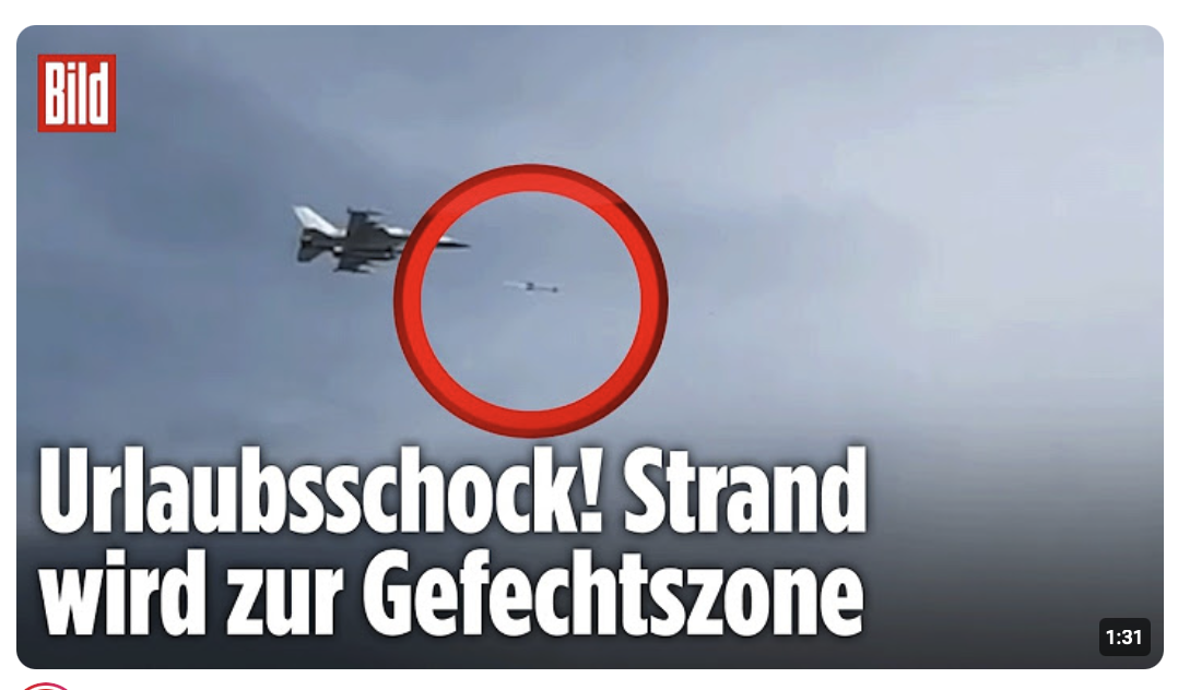 Schock für Urlauber: Kampfjet jagt Drohne über Touri-Strand in Dubai