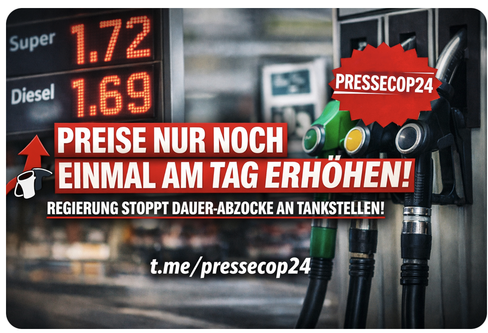 PREIS-BREMSE AN DER ZAPFSÄULE! REGIERUNG GREIFT DURCH – TANKSTELLEN DÜRFEN PREISE NUR NOCH EINMAL AM TAG ERHÖHEN!