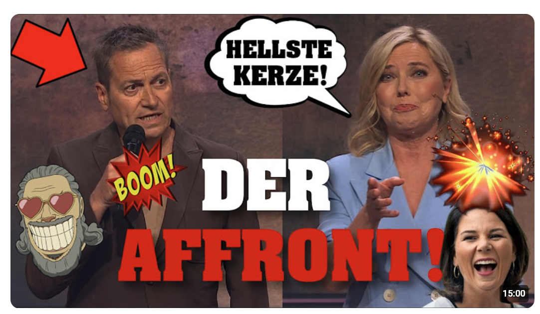 NUHR staunt! Comedian kachelt ordentlich gegen BAERBOCK! 
