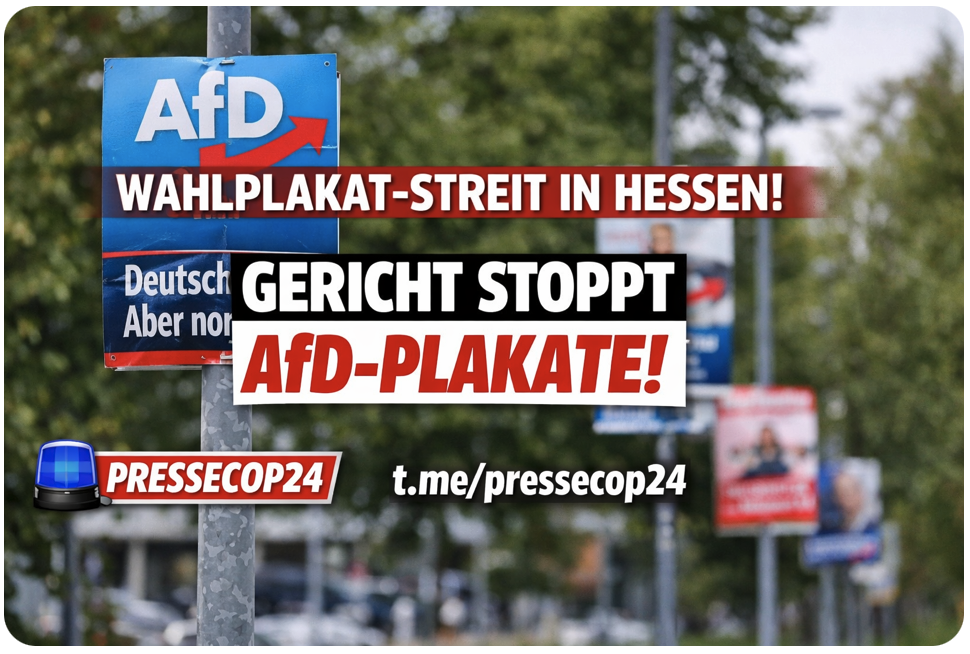 PLAKAT-KRACH IN HESSEN! GERICHT STOPPT WAHLWERBUNG DER AFD – GEMEINDE DARF MASTEN FREI HALTEN