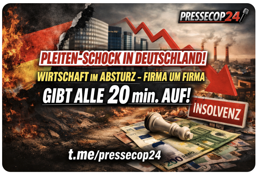 PLEITEN-SCHOCK IN DEUTSCHLAND! WIRTSCHAFT IM ABSTURZ – FIRMA UM FIRMA GIBT ALLE  20 min.  AUF!