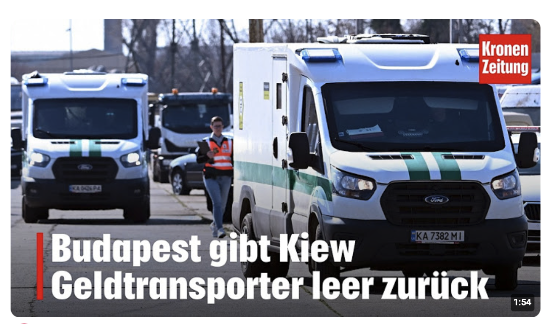 Budapest gibt Kiew Geldtransporter leer zurück | krone.tv NEWS