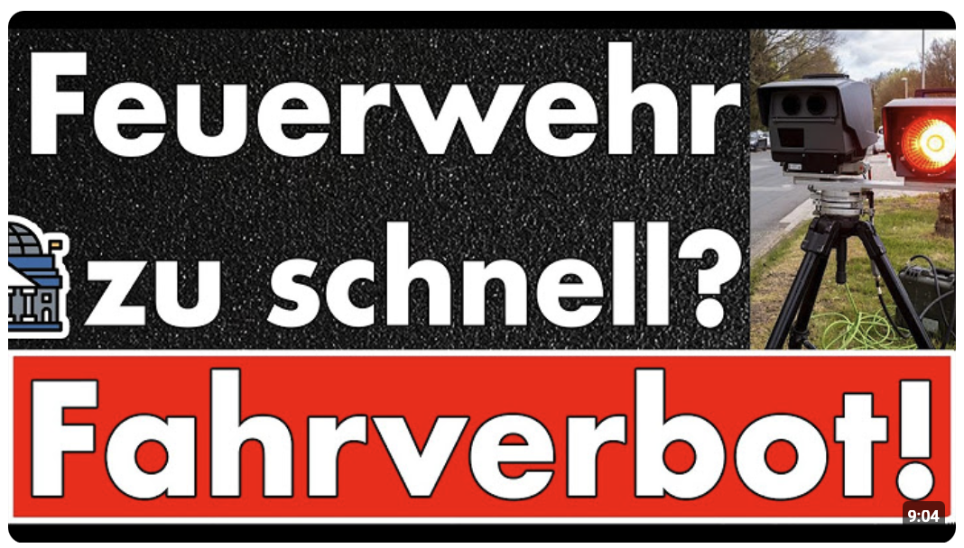 Mit Blaulicht geblitzt: 2 Punkte, 1 Monat Fahrverbot & 368 Euro Bußgeld! Feuerwehrmann wirft hin!