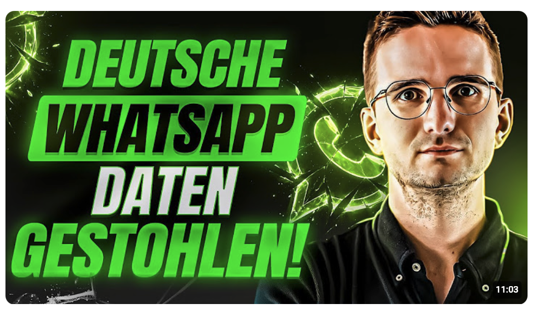 EILT: WHATSAPP DATEN GESTOHLEN! 6 MIO DEUTSCHE BETROFFEN!