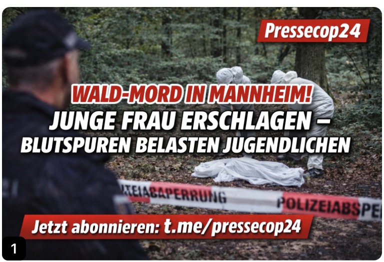WALD-MORD IN MANNHEIM! JUNGE FRAU ERSCHLAGEN – BLUTSPUREN BELASTEN JUGENDLICHEN Syrer!