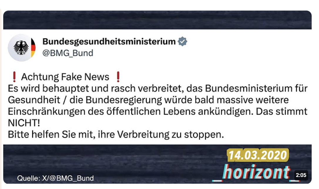 Heute vor sechs Jahren: Die „Achtung Fake News“-Meldung des BMG