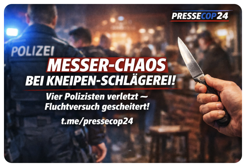 MESSER-CHAOS NACH FEIER! KNEIPEN-ESKALATION ENDET MIT POLIZEI-EINSATZ