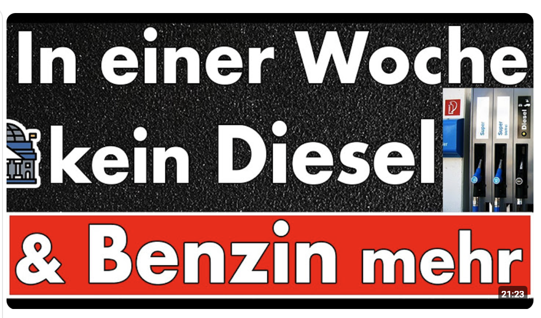 Beweislastumkehr für Sprit wird Deutschlands Versorgung beenden! Regierung begeht Selbstmord!