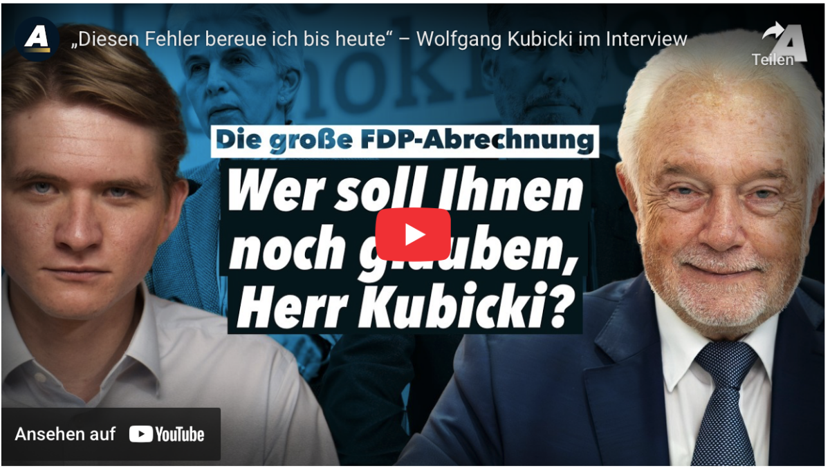 „Diesen Fehler bereue ich bis heute“ – Wolfgang Kubicki im Interview