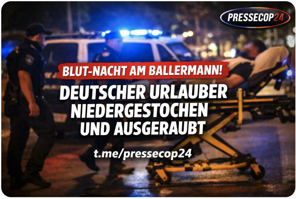 BLUT-NACHT AM BALLERMANN! DEUTSCHER URLAUBER NIEDERGESTOCHEN UND AUSGERAUBT