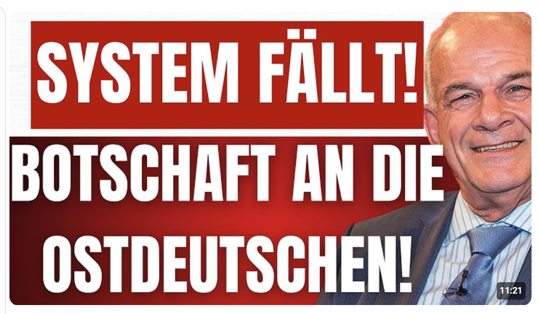 PETER HAHNE schickt wichtige BOTSCHAFT an alle OSTDEUTSCHEN! – IHR könnt das SYSTEM kippen!