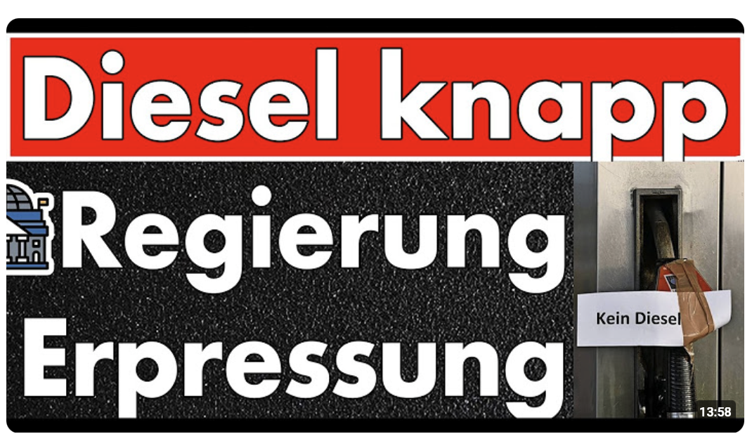 Diesel wird importiert und knapp – Regierung fühlt sich erpresst! Übergewinnsteuer soll kommen!