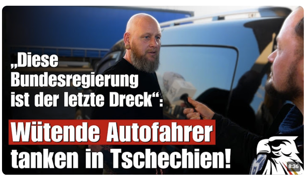 „Diese Bundesregierung ist der letzte Dreck“: Wütende Autofahrer tanken in Tschechien!