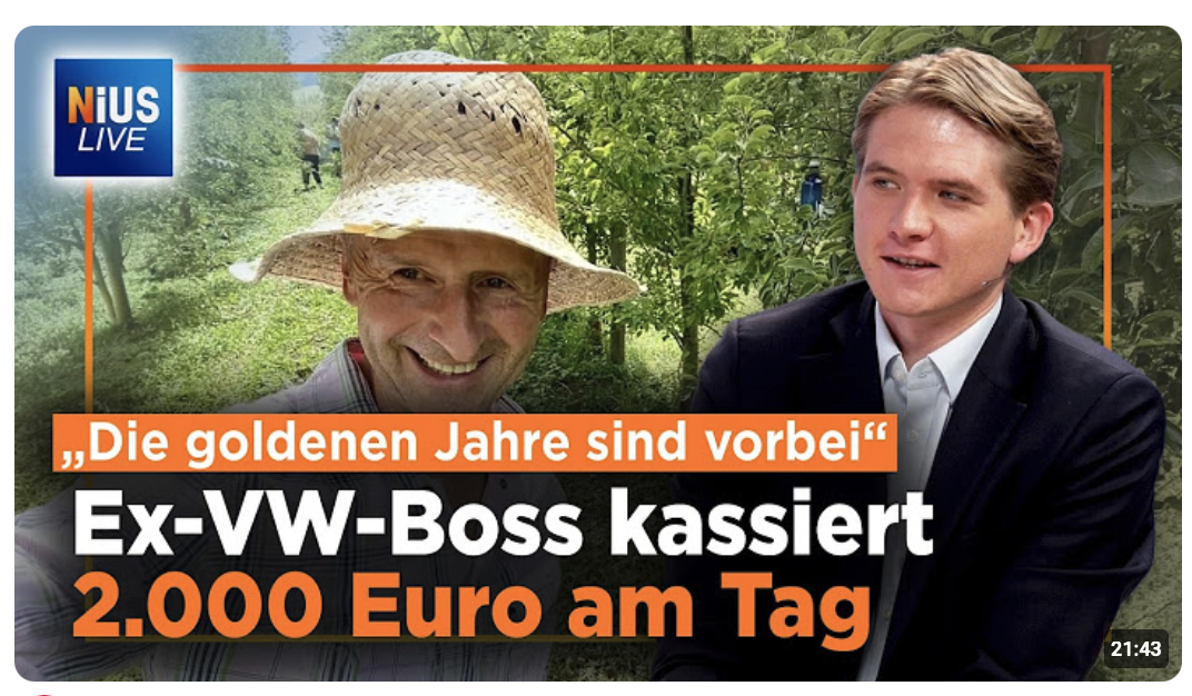 Herbert Diess: Der Mann, der VW ruinierte – und trotzdem abkassiert | NIUS Live vom 18.03.2026