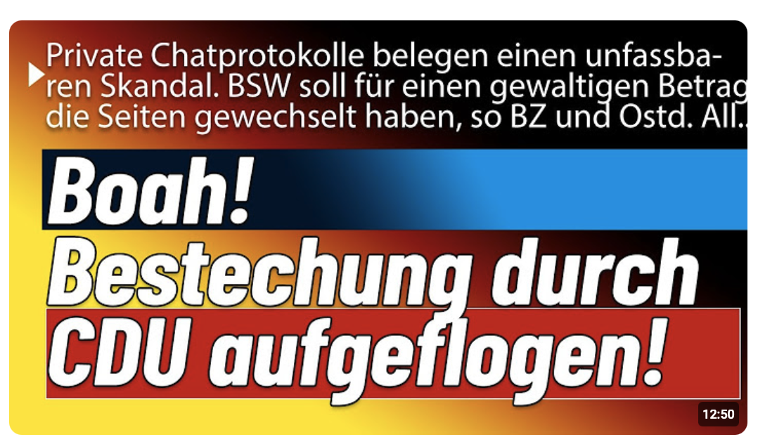 Unfassbarer Korruptionsskandal aufgeflogen! CDU mit Bestechungsangebot ertappt, Zeitungen berichten!