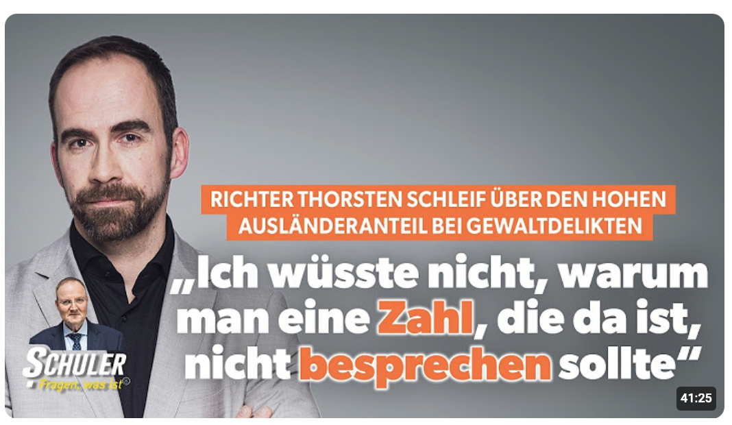 Ist die deutsche Justiz noch gerecht? Strafrichter Thorsten Schleif im Gespräch mit Ralf Schuler