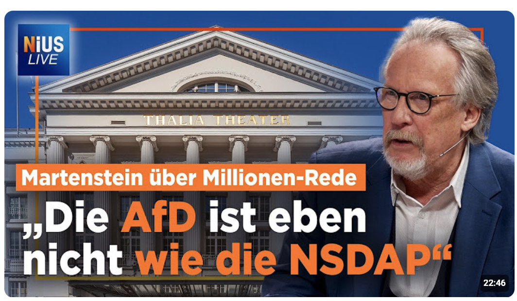 Thalia-Rede: Harald Martenstein entlarvt „Experten“ & AfD-Verbot 