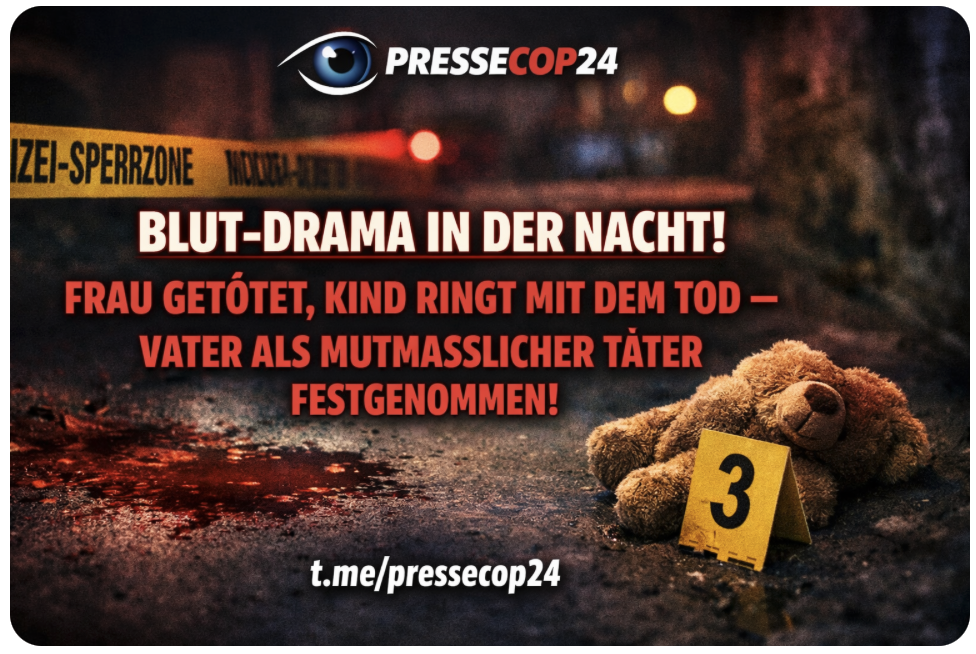 BLUT-DRAMA IN DER NACHT! FRAU GETÖTET, KIND RINGT MIT DEM TOD – VATER ALS MUTMASSLICHER TÄTER FESTGENOMMEN!