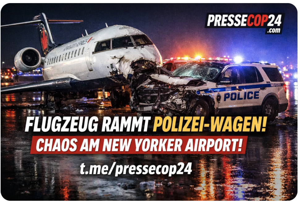 FLUGHAFEN-DRAMA IN NEW YORK! FLUGZEUG RAMMT POLIZEI-FAHRZEUG – CHAOS AM HIMMEL, AIRPORT DICHT!