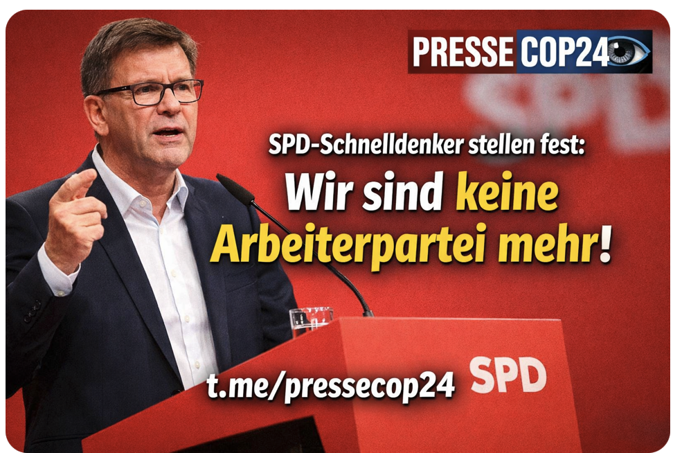 SPD-Schnelldenker stellen fest: Wir sind keine Arbeiterpartei mehr!