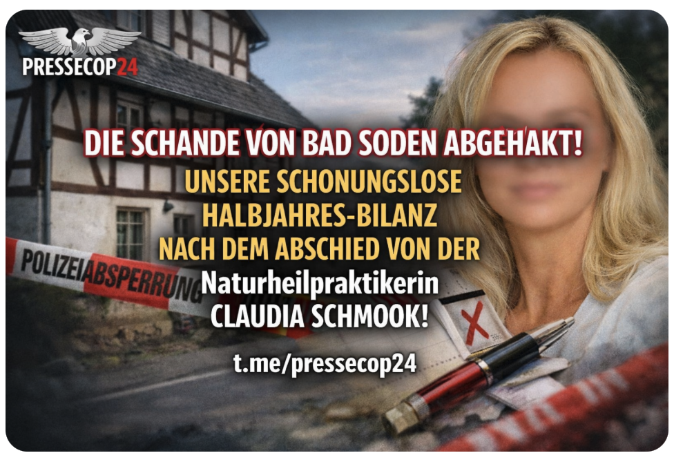 BAD SODEN ABGEHAKT! UNSERE SCHONUNGSLOSE HALBJAHRES-BILANZ NACH DEM ABSCHIED VON DER NATURHEILPRAKTIKERIN  CLAUDIA SCHMOOK!