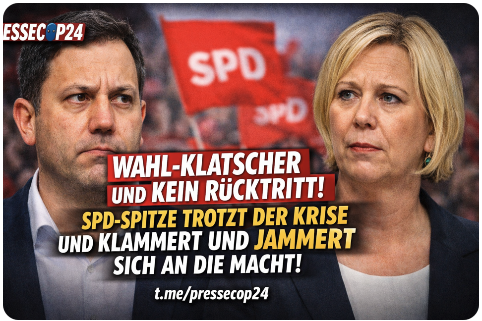WAHL-KLATSCHER UND KEIN RÜCKTRITT! SPD-SPITZE TROTZT DER KRISE UND KLAMMERT UND JAMMERT  SICH AN DIE MACHT!