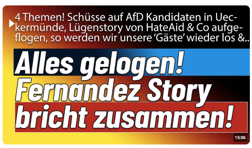 Ha ha ha! HateAid fliegt Lügenstory um die Ohren! Zudem: So reisen unsere Gäste wieder ab etc…
