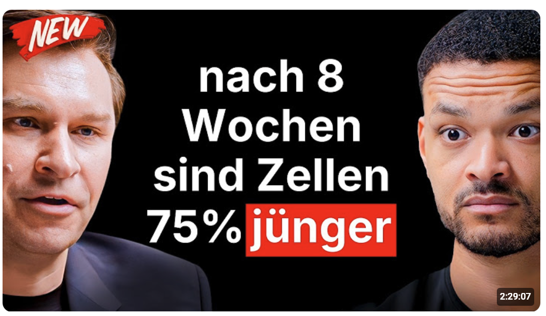 Dr. Sinclair: Altern umkehrbar? Zellen in Tests nach 8 Wochen um 75 % verjüngt!
