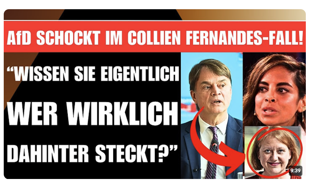 AfD ENTHÜLLT DIE WAHRHEIT ÜBER DEN FERNANDES-FALL   „DIE PLANEN GERADE ETWAS DÜSTERES MIT UNS!“
